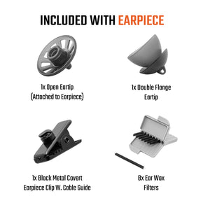 N-ear: 360 Flexo Dynamic® Radio Earpiece W. Tactical In-Line Mic - 3.5mm Connection
